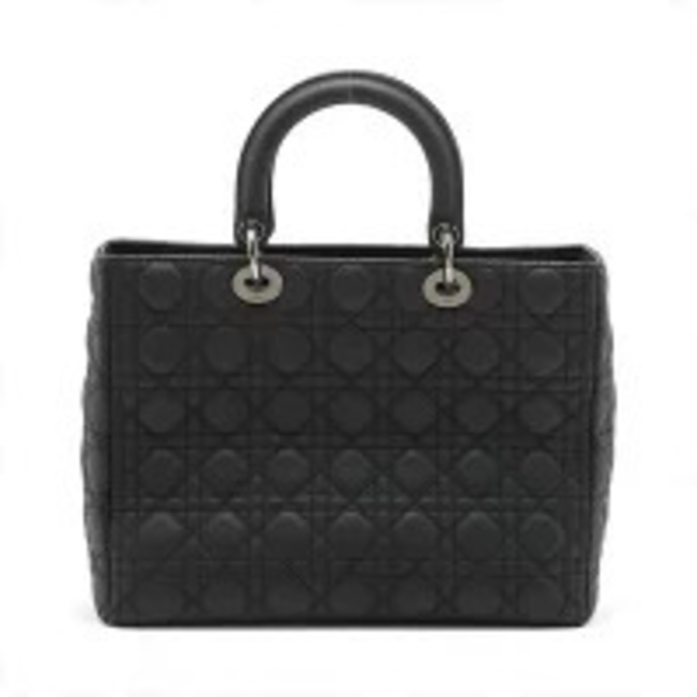 Christian Dior Lady Matte Handbag Black - Picture 3 of 11